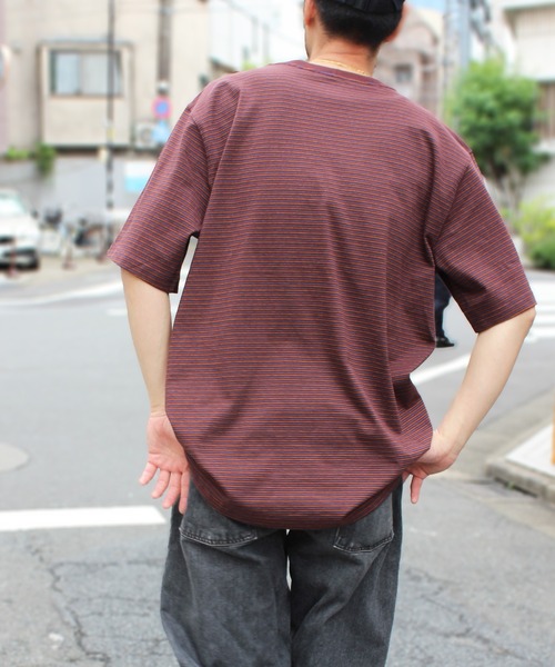 Carhartt(カーハート)の「【carhartt】カーハート Relaxed S/S Pocket Stripe T-shirt リラックス ポケット付き 半袖ストライプ Tシャツ 106145(Tシャツ/カットソー・メンズ・ライトブラウン/ナチュラル/バーガンディー・S/M/L/XL)」の6枚目の写真