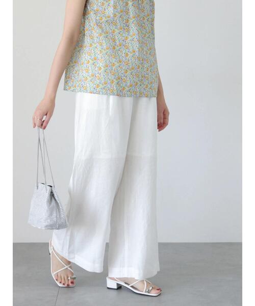 Te chichi（テチチ）の「レーヨンリネンバギーパンツ（その他パンツ・レディース・ベージュ/オフホワイト/ブラック/オリーブ・F）」の2枚目の写真