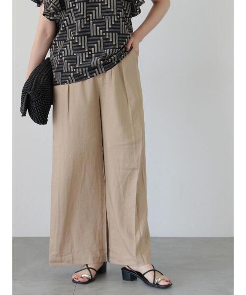 Te chichi（テチチ）の「レーヨンリネンバギーパンツ（その他パンツ・レディース・ベージュ/オフホワイト/ブラック/オリーブ・F）」の5枚目の写真