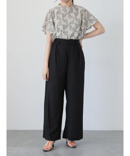 Te chichi（テチチ）の「レーヨンリネンバギーパンツ（その他パンツ・レディース・ベージュ/オフホワイト/ブラック/オリーブ・F）」の14枚目の写真