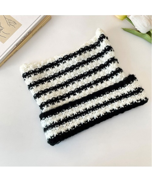 ALTROSE（アルトローズ）の「ニット帽 ねこ 猫耳 ネコミミ（ニットキャップ/ビーニー・レディース・ブラック/ブラック×ホワイト/ピンク/グレー・FREE）」の18枚目の写真