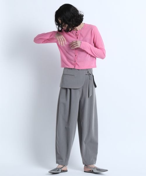 eL（エル）の「【eL】14G Sheer Short Cardigan/137279（カーディガン/ボレロ・レディース・ライトグリーン/ピンク/ブルー・FREE）」の5枚目の写真