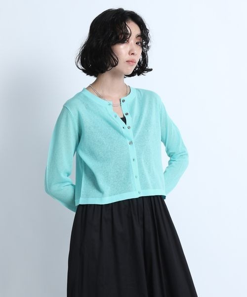 eL（エル）の「【eL】14G Sheer Short Cardigan/137279（カーディガン/ボレロ・レディース・ライトグリーン/ピンク/ブルー・FREE）」の18枚目の写真