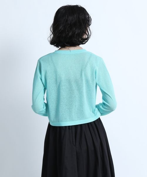 eL（エル）の「【eL】14G Sheer Short Cardigan/137279（カーディガン/ボレロ・レディース・ライトグリーン/ピンク/ブルー・FREE）」の19枚目の写真