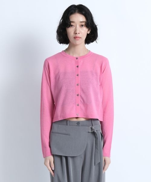 eL（エル）の「【eL】14G Sheer Short Cardigan/137279（カーディガン/ボレロ・レディース・ライトグリーン/ピンク/ブルー・FREE）」の20枚目の写真