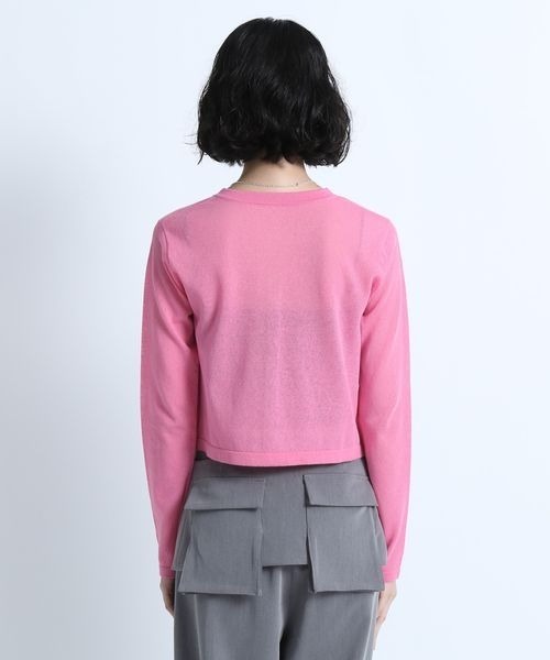 eL（エル）の「【eL】14G Sheer Short Cardigan/137279（カーディガン/ボレロ・レディース・ライトグリーン/ピンク/ブルー・FREE）」の22枚目の写真