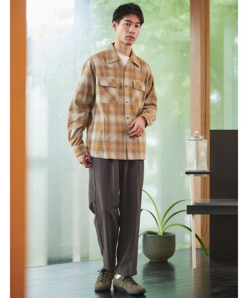 GDC PENDLETON ペンドルトン コンチョ チェックシャツ ベージュ M