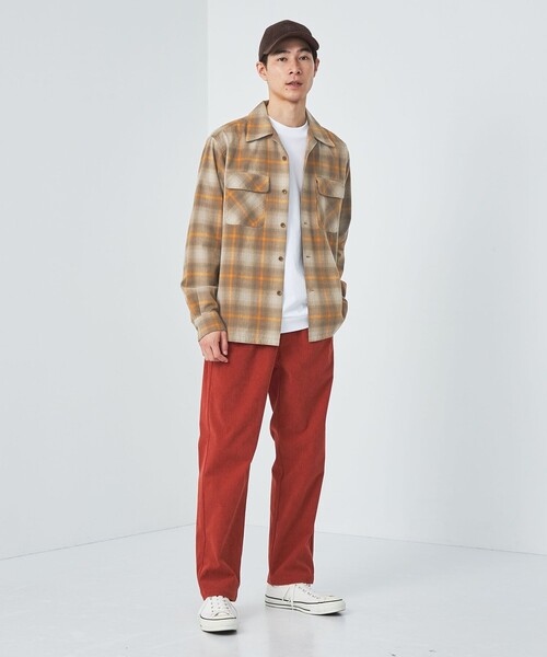PENDLETON（ペンドルトン）の「【別注】＜PENDLETON＞GLR チェック オープンカラー シャツ（シャツ/ブラウス・メンズ・ピンク/ライム/ベージュ・S/M/L）」の7枚目の写真