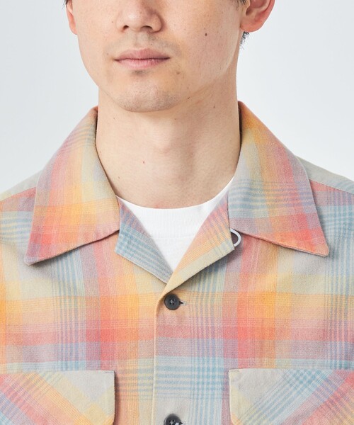 PENDLETON（ペンドルトン）の「【別注】＜PENDLETON＞GLR チェック オープンカラー シャツ（シャツ/ブラウス・メンズ・ピンク/ライム/ベージュ・S/M/L）」の13枚目の写真