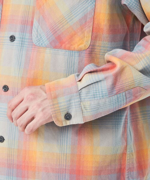 PENDLETON（ペンドルトン）の「【別注】＜PENDLETON＞GLR チェック オープンカラー シャツ（シャツ/ブラウス・メンズ・ピンク/ライム/ベージュ・S/M/L）」の14枚目の写真