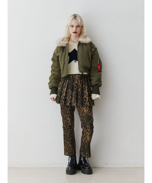 jouetie（ジュエティ）の「マルチスリーブクロップドMA-1（MA-1・レディース・カーキ/ブラック/ピンク・MEDIUM）」の21枚目の写真