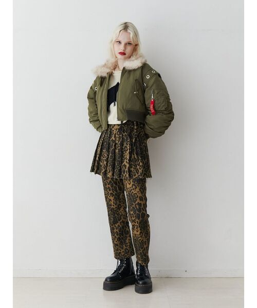 jouetie（ジュエティ）の「マルチスリーブクロップドMA-1（MA-1・レディース・カーキ/ブラック/ピンク・MEDIUM）」の19枚目の写真