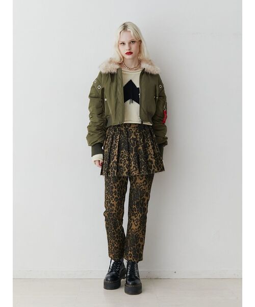 jouetie（ジュエティ）の「マルチスリーブクロップドMA-1（MA-1・レディース・カーキ/ブラック/ピンク・MEDIUM）」の18枚目の写真