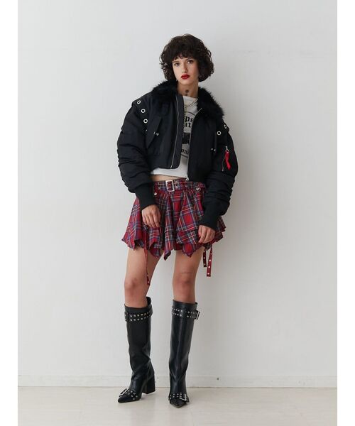 jouetie（ジュエティ）の「マルチスリーブクロップドMA-1（MA-1・レディース・カーキ/ブラック/ピンク・MEDIUM）」の11枚目の写真