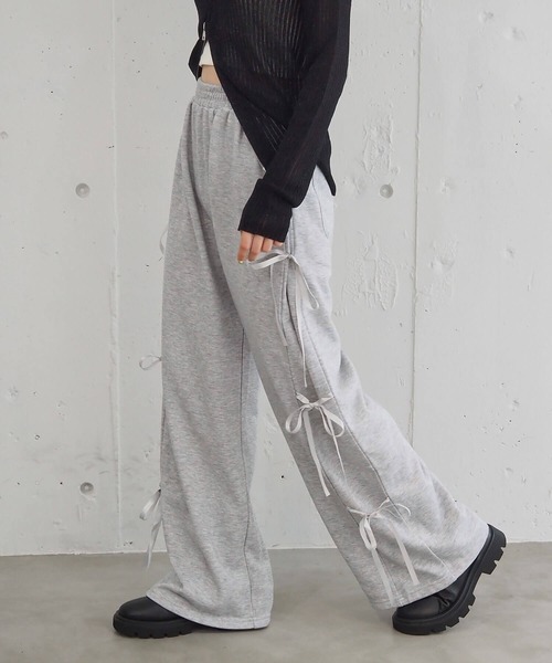 セットアップ スウェット トップス パンツ リボン スウェット セットアップ」に該当するトップス（リボン