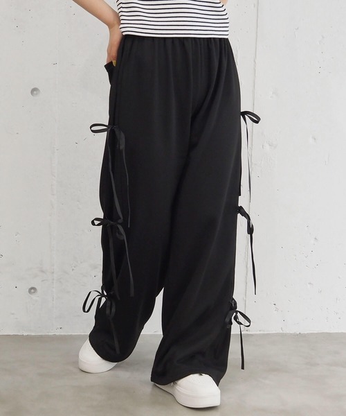 セットアップ スウェット トップス パンツ リボン リボンスウェット&パンツSET | レディースファッション通販 - DHOLIC