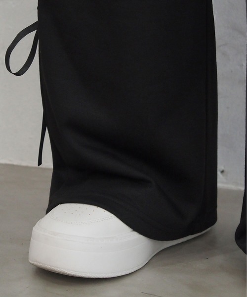 tiptop（ティップトップ）の「サイドリボンスウェットワイドパンツ（スウェットパンツ・レディース・グレー/ブラック・FREE）」の12枚目の写真