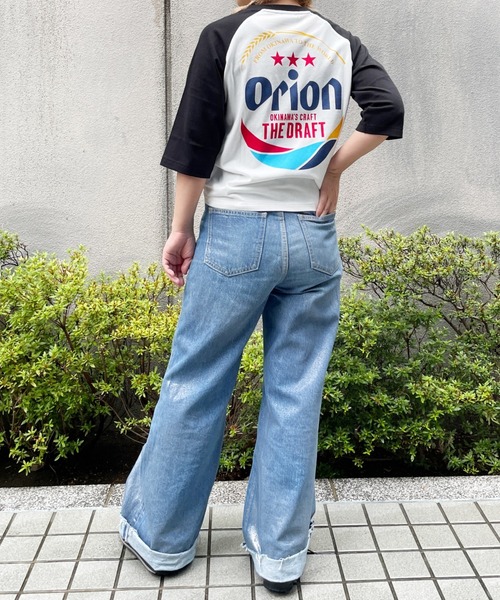 RODEO CROWNS WIDE BOWL(ロデオクラウンズワイドボウル)の「Orion BeerxRCSラグラン5分トップス(Tシャツ/カットソー・レディース・ブラック/ブルー/レッド・MEDIUM/LARGE)」の16枚目の写真