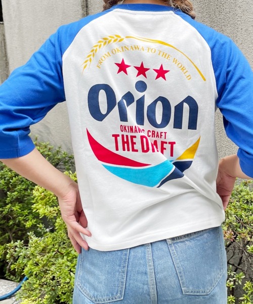RODEO CROWNS WIDE BOWL(ロデオクラウンズワイドボウル)の「Orion BeerxRCSラグラン5分トップス(Tシャツ/カットソー・レディース・ブラック/ブルー/レッド・MEDIUM/LARGE)」の17枚目の写真