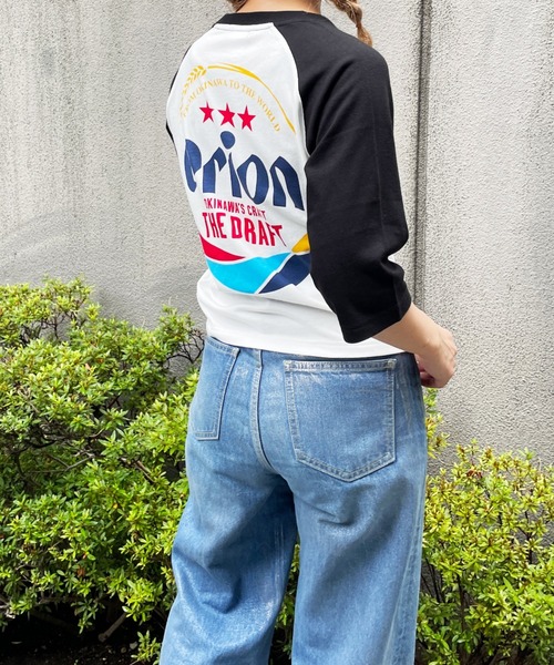 RODEO CROWNS WIDE BOWL(ロデオクラウンズワイドボウル)の「Orion BeerxRCSラグラン5分トップス(Tシャツ/カットソー・レディース・ブラック/ブルー/レッド・MEDIUM/LARGE)」の15枚目の写真