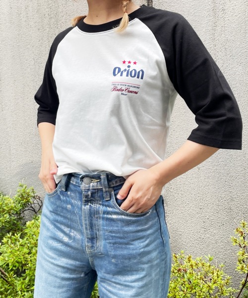 RODEO CROWNS WIDE BOWL(ロデオクラウンズワイドボウル)の「Orion BeerxRCSラグラン5分トップス(Tシャツ/カットソー・レディース・ブラック/ブルー/レッド・MEDIUM/LARGE)」の13枚目の写真