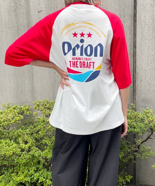 RODEO CROWNS WIDE BOWL(ロデオクラウンズワイドボウル)の「Orion BeerxRCSラグラン5分トップス(Tシャツ/カットソー・レディース・ブラック/ブルー/レッド・MEDIUM/LARGE)」の10枚目の写真