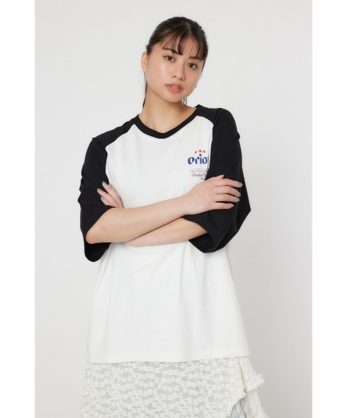 RODEO CROWNS WIDE BOWL(ロデオクラウンズワイドボウル)の「Orion BeerxRCSラグラン5分トップス(Tシャツ/カットソー・レディース・ブラック/ブルー/レッド・MEDIUM/LARGE)」の21枚目の写真