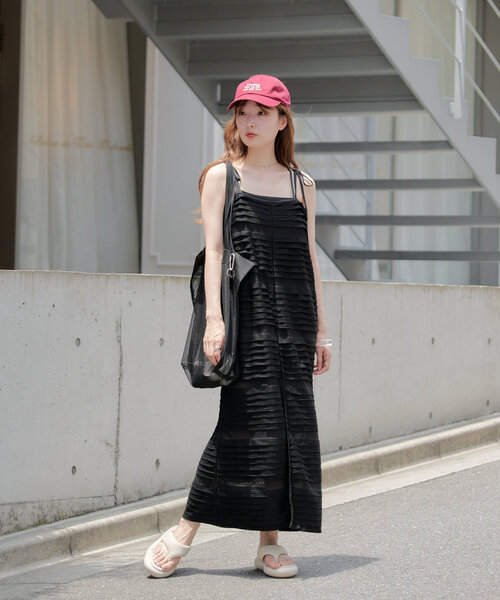 Kastane(カスタネ)の「【A4サイズ/5色展開】メッシュトートバッグ(トートバッグ・レディース・ホワイト/ライトグレー/ブラック/ライトベージュ/サーモンピンク・FREE)」の8枚目の写真