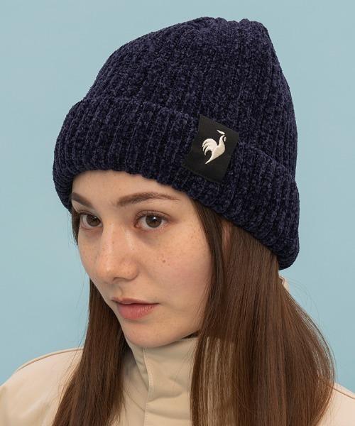 le coq sportif(ルコックスポルティフ)の「ニットキャップ(ニットキャップ/ビーニー・メンズ・ネイビー/オレンジ/ホワイト・F)」の2枚目の写真