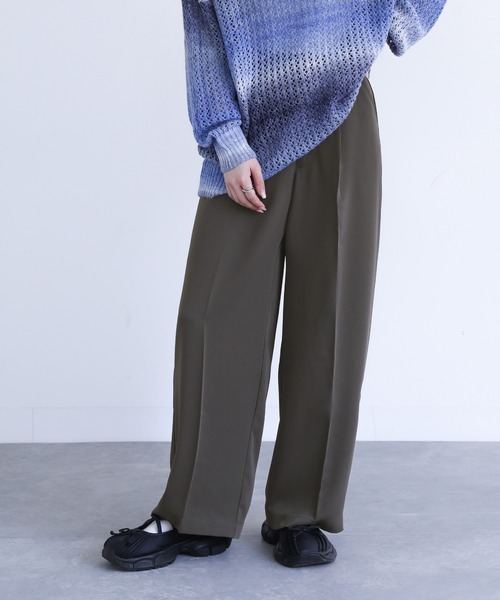 センタープレスストレートスラックス』（スラックス）｜n