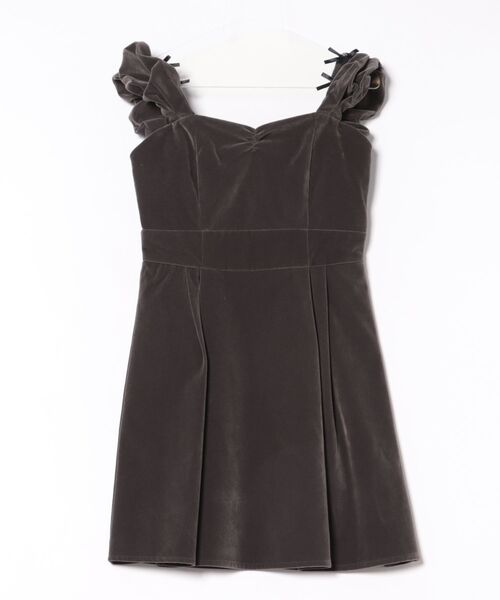REDYAZEL(レディアゼル)の「2wayショルダーフレアミニワンピース(ワンピース・レディース・ブラック/ブラウン系その他/ベージュ系その他/グレー/ボルドー・SMALL/MEDIUM)」の3枚目の写真