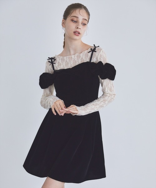 REDYAZEL(レディアゼル)の「2wayショルダーフレアミニワンピース(ワンピース・レディース・ブラック/ブラウン系その他/ベージュ系その他/グレー/ボルドー・SMALL/MEDIUM)」の5枚目の写真