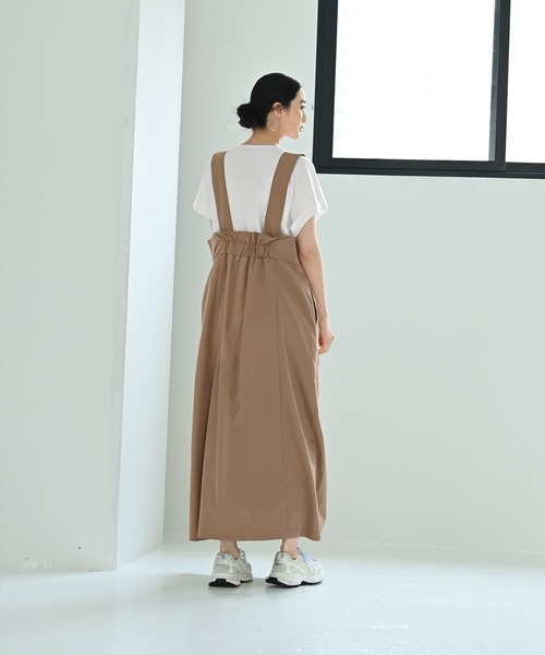 STYLE DELI（スタイルデリ）の「【BLK001】フロントジップジャンパースカート（ワンピース・レディース・ブラック/ベージュ・FREE）」の11枚目の写真