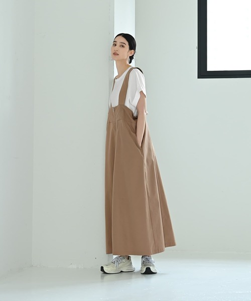 STYLE DELI（スタイルデリ）の「【BLK001】フロントジップジャンパースカート（ワンピース・レディース・ブラック/ベージュ・FREE）」の13枚目の写真