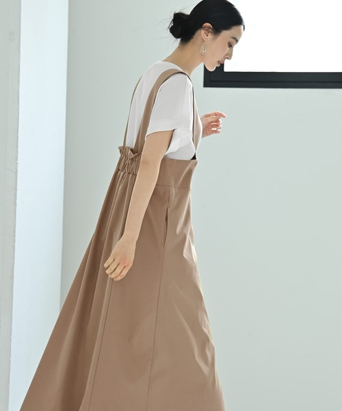 STYLE DELI（スタイルデリ）の「【BLK001】フロントジップジャンパースカート（ワンピース・レディース・ブラック/ベージュ・FREE）」の14枚目の写真