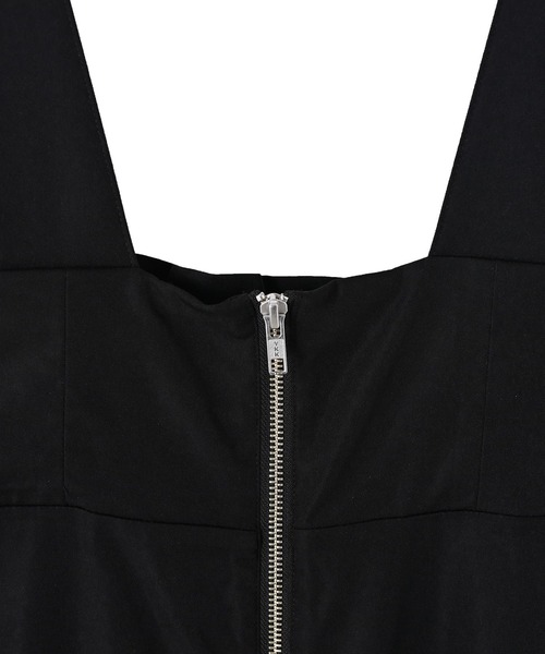 STYLE DELI（スタイルデリ）の「【BLK001】フロントジップジャンパースカート（ワンピース・レディース・ブラック/ベージュ・FREE）」の18枚目の写真