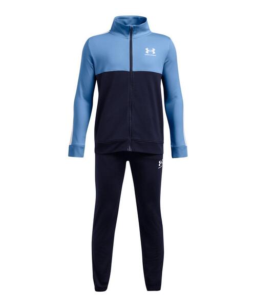 UNDER ARMOUR(アンダーアーマー)の「UAカラーブロック ニット トラックスーツ(ライフスタイル/キッズ)(その他トップス・キッズ・ダークネイビー・120cm/140cm/160cm/150cm/130cm)」の1枚目の写真