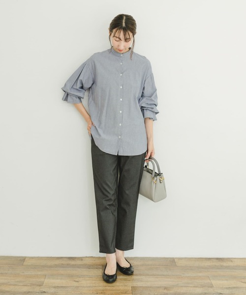 ITEMS URBANRESEARCH(アイテムズ アーバンリサーチ)の「バンドカラーソデタックカットソー(Tシャツ/カットソー・レディース・ホワイト/ストライプ・FREE)」の11枚目の写真