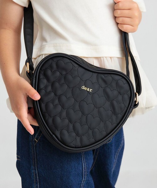 BRANSHES（ブランシェス）の「キルティングショルダーバッグ（ショルダーバッグ・キッズ・ブラック/レッド/シルバー・FREE）」の2枚目の写真