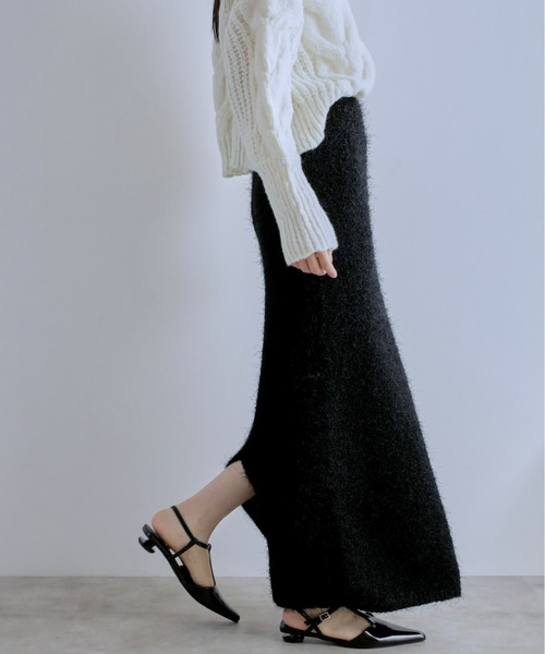スカート andequal i line shaggy knit skirt Shaggy Knit Skirt bo2000-74 | cizatto