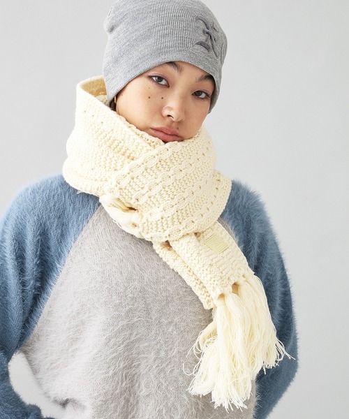 セール】FRINGE KNIT SCARF（マフラー）｜X-girl（エックスガール）の