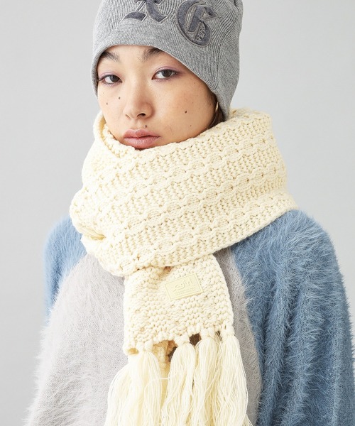 セール】FRINGE KNIT SCARF（マフラー）｜X-girl（エックスガール）の