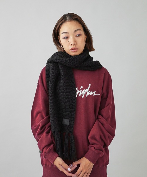 X-girl（エックスガール）の「FRINGE KNIT SCARF（マフラー）」 - WEAR