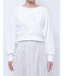 MERCURYDUO | 裏毛ツイードワッペンプルオーバー(スウェット)