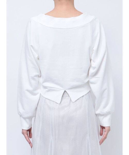 MERCURYDUO（マーキュリーデュオ）の「裏毛ツイードワッペンプルオーバー（スウェット・レディース・オフホワイト/グレー・FREE）」の13枚目の写真