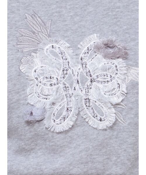 MERCURYDUO（マーキュリーデュオ）の「裏毛ツイードワッペンプルオーバー（スウェット・レディース・オフホワイト/グレー・FREE）」の19枚目の写真