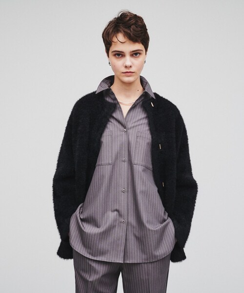 【セール】シャギーニットカーデガン(カーディガン/ボレロ)|cloenc(クロエンス) 【セール】シャギーニットカーデガン(カーディガン/ボレロ)|cloenc(クロエンス)