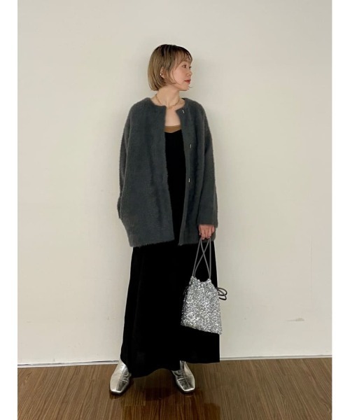 【セール】シャギーニットカーデガン(カーディガン/ボレロ)|cloenc(クロエンス) 【セール】シャギーニットカーデガン(カーディガン/ボレロ)|cloenc(クロエンス)