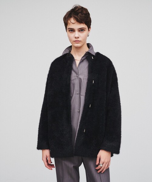 【セール】シャギーニットカーデガン(カーディガン/ボレロ)|cloenc(クロエンス) 【セール】シャギーニットカーデガン(カーディガン/ボレロ)|cloenc(クロエンス)