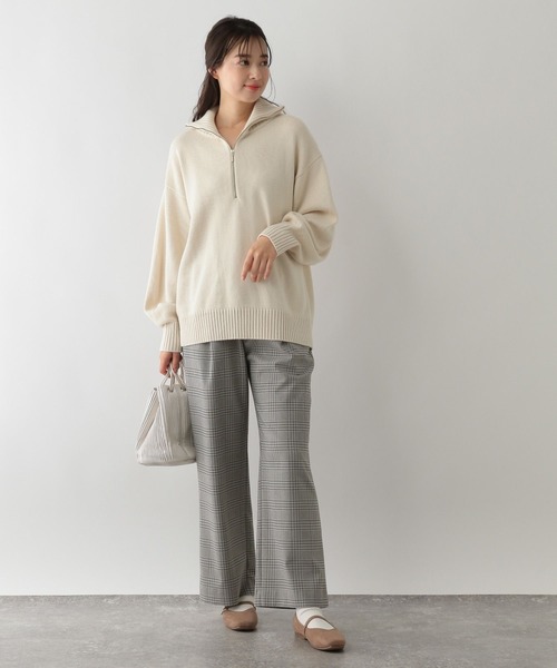 GLOBAL WORK Smile Seed Store（グローバルワーク スマイルシードストア）の「お手入れラクラクハーフジッププルオーバー/116057（ニット/セーター・レディース・アイボリー/ブルー系その他6/ブラック/グレー・X-LARGE/SMALL/MEDIUM/LARGE）」の22枚目の写真